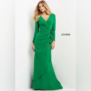 Jovani Evenings Long Sleeve Crepe Gown - 06995